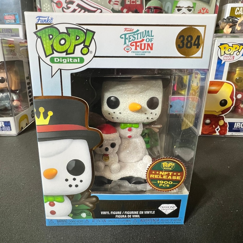 Freddy Funko as Snowman Pop Digital Festival of Fun 384 Diamond NFT 1900 Pcs